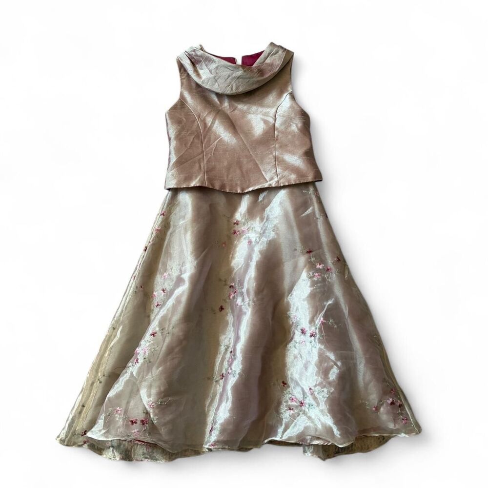 Bonnie-jean Kids Girls Silver and Pink Dress size 8